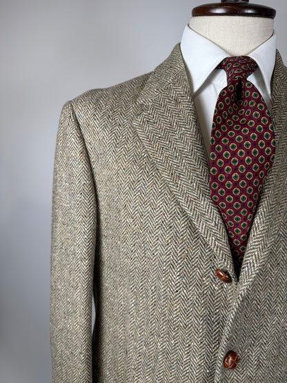 Giacca anni '90 donegal tweed salvia - tg. 52