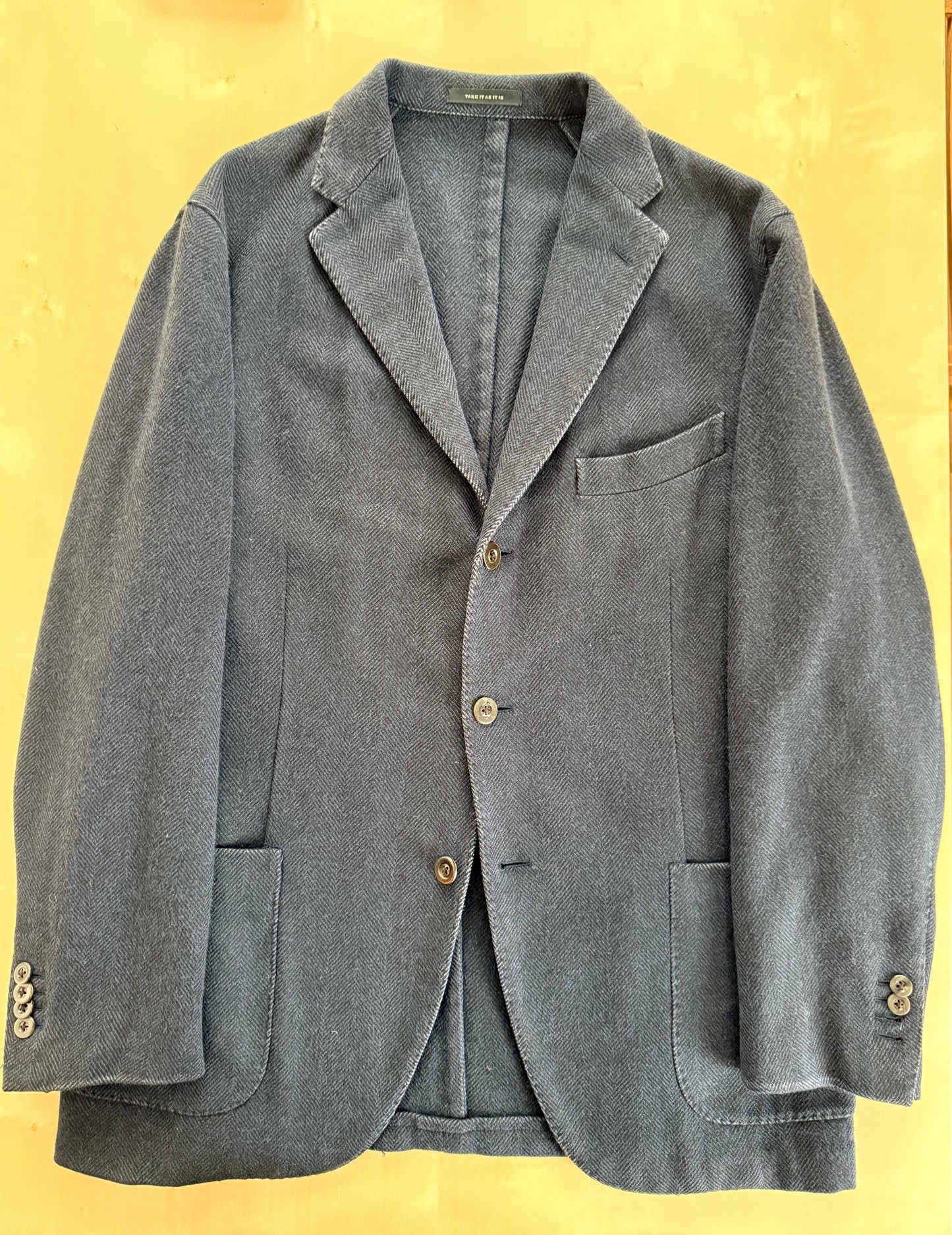 Blazer destrutturato Boglioli K. Jacket in puro cashmere blu spigato - tg. 54