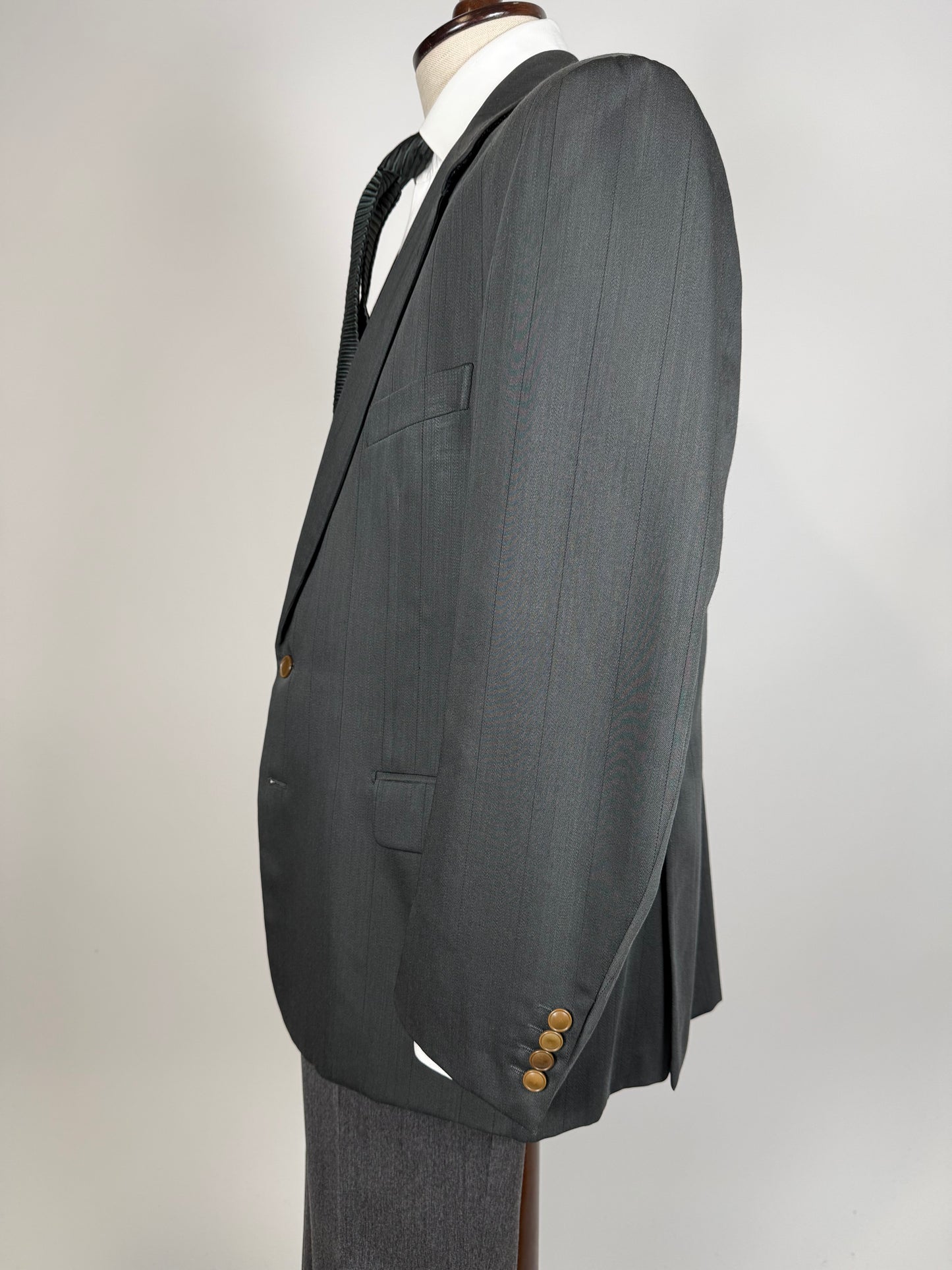Giacca Yves Saint Laurent anni ‘80 verde petrolio - tg. 52/54