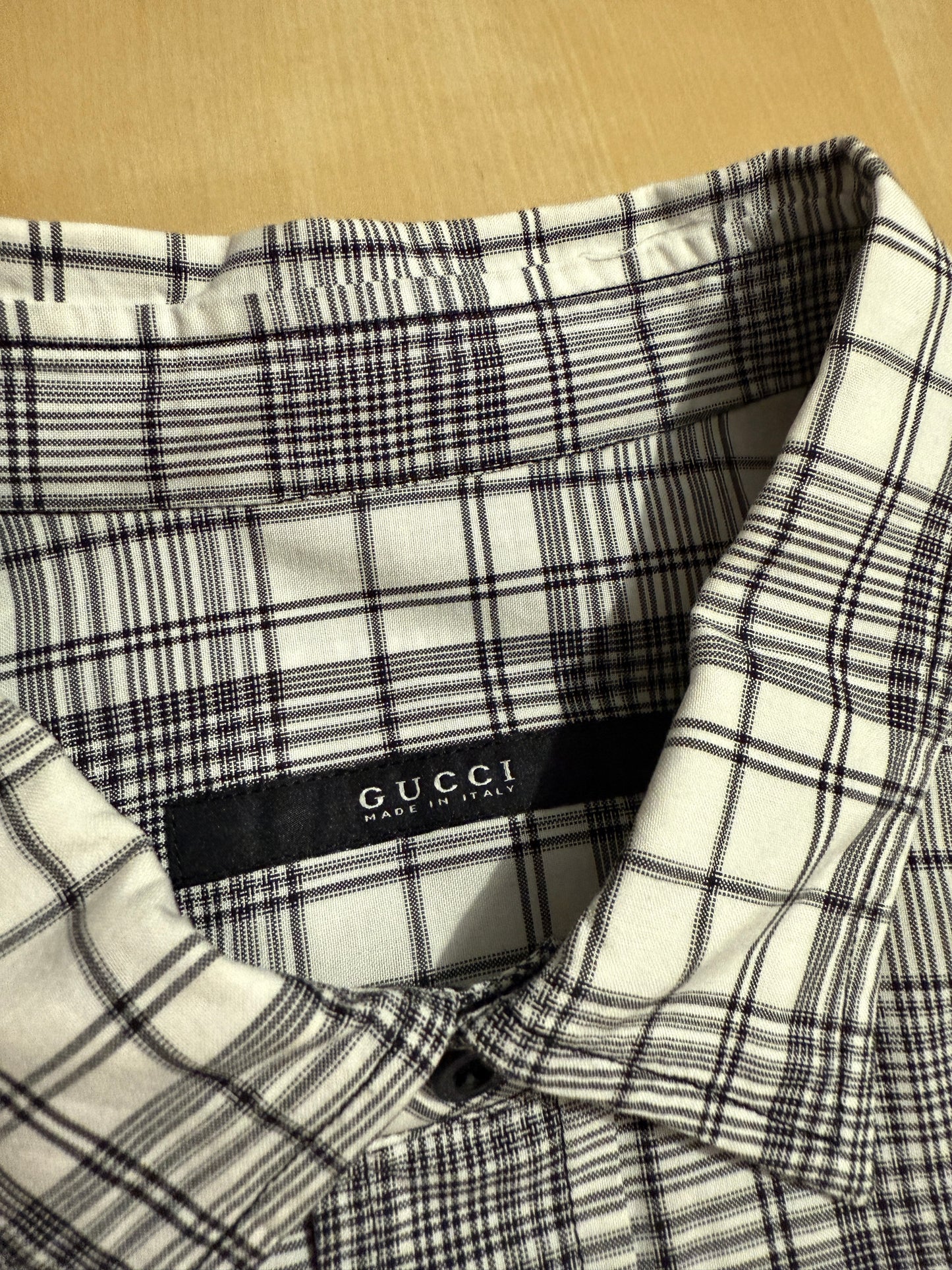 Camicia Gucci quadri glen check - S/M, collo 39