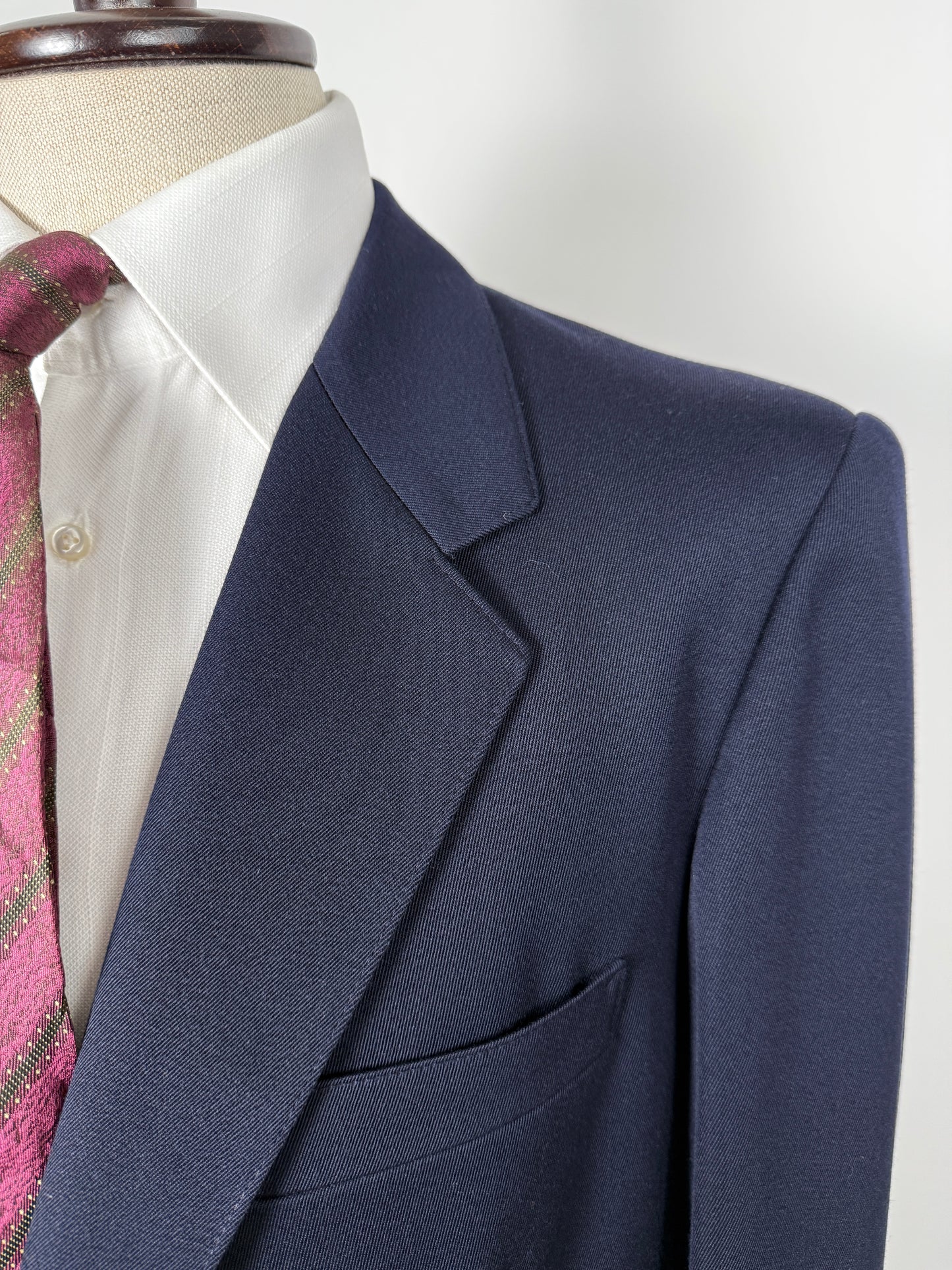 Blazer anni ‘70 in twill pettinato navy - tg. 50/52