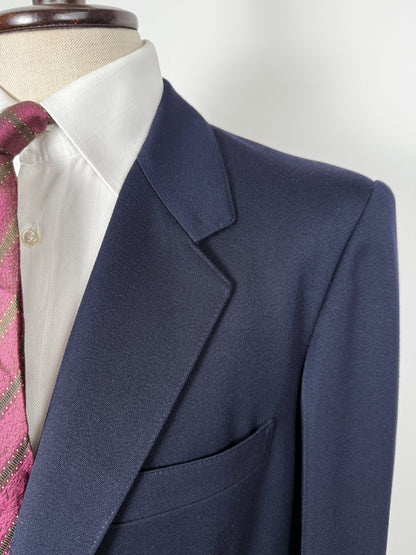 Blazer anni ‘70 in twill pettinato navy - tg. 50/52