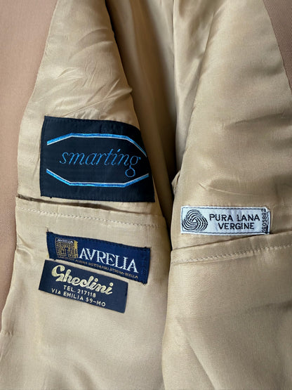Completo 3 pezzi anni ‘70 twill pettinato beige - tg. 44
