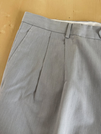 Pantaloni estivi cotone mille righe turchese (NOS) - tg. 58/60