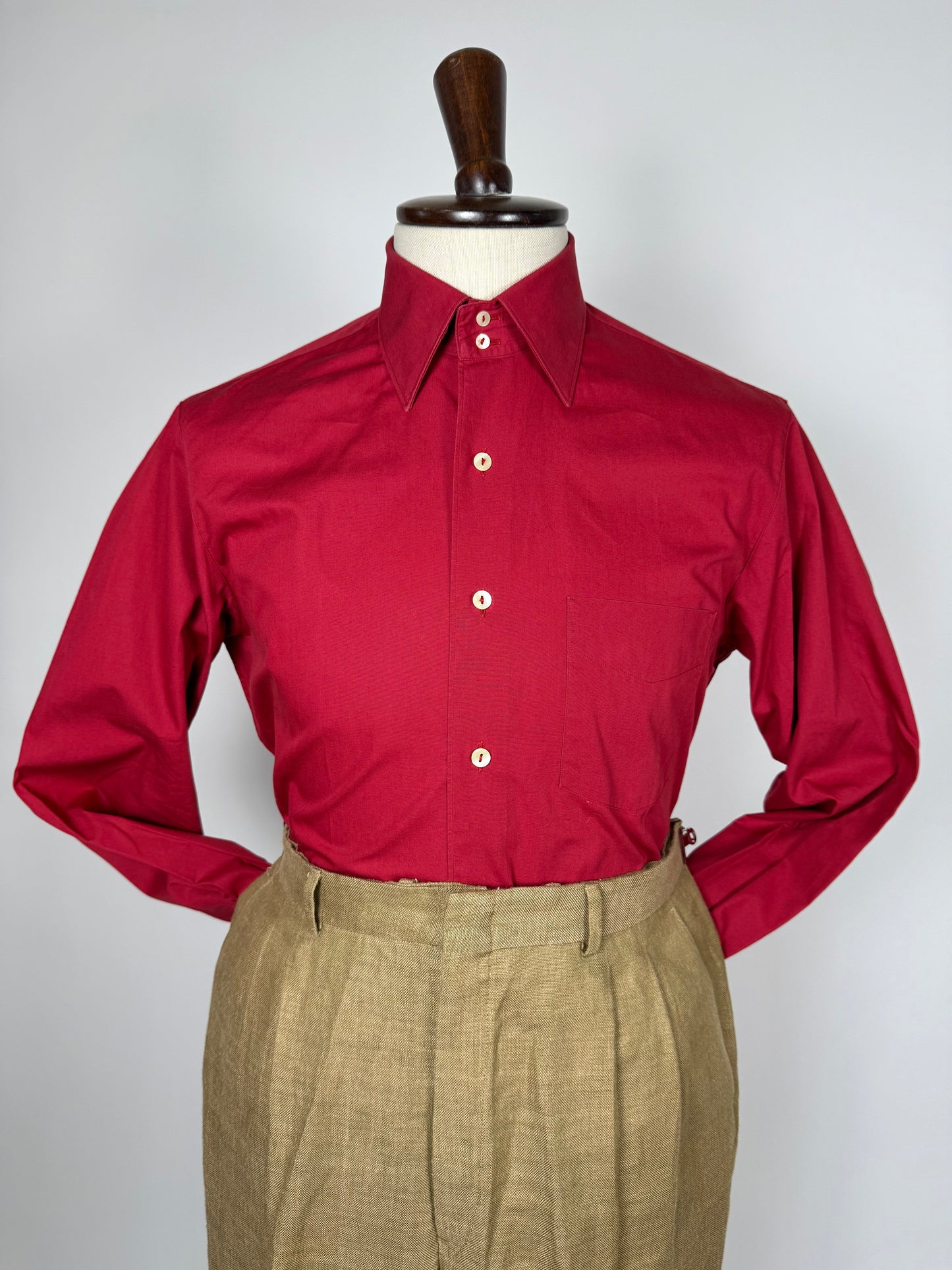 Camicia popeline rosso vivo - M collo 40