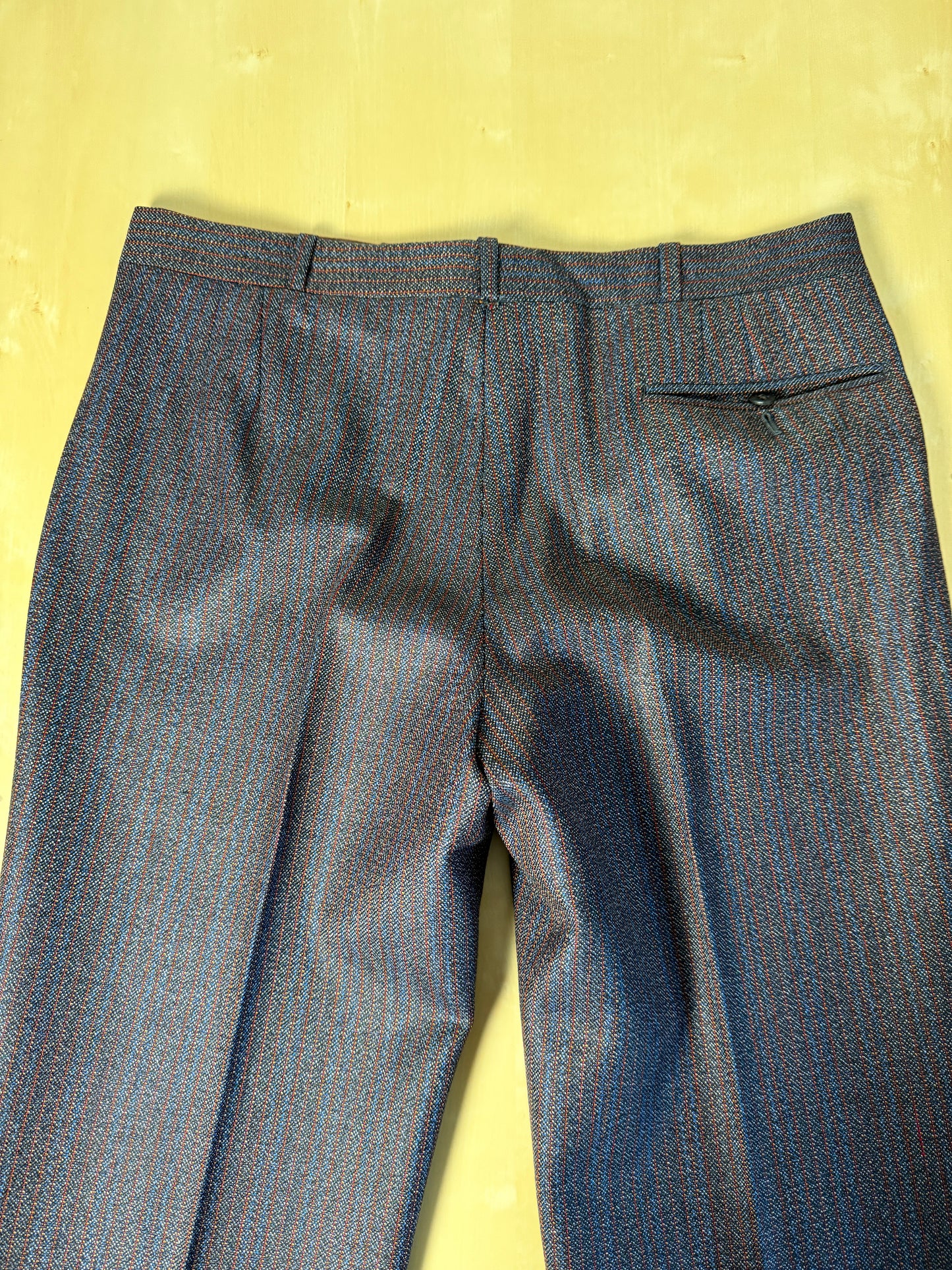 Completo sartoriale anni ‘70 rosso e blu sale-pepe - tg. 50