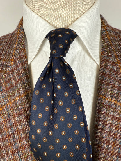 Cravatta Marinella micro fantasia rosette