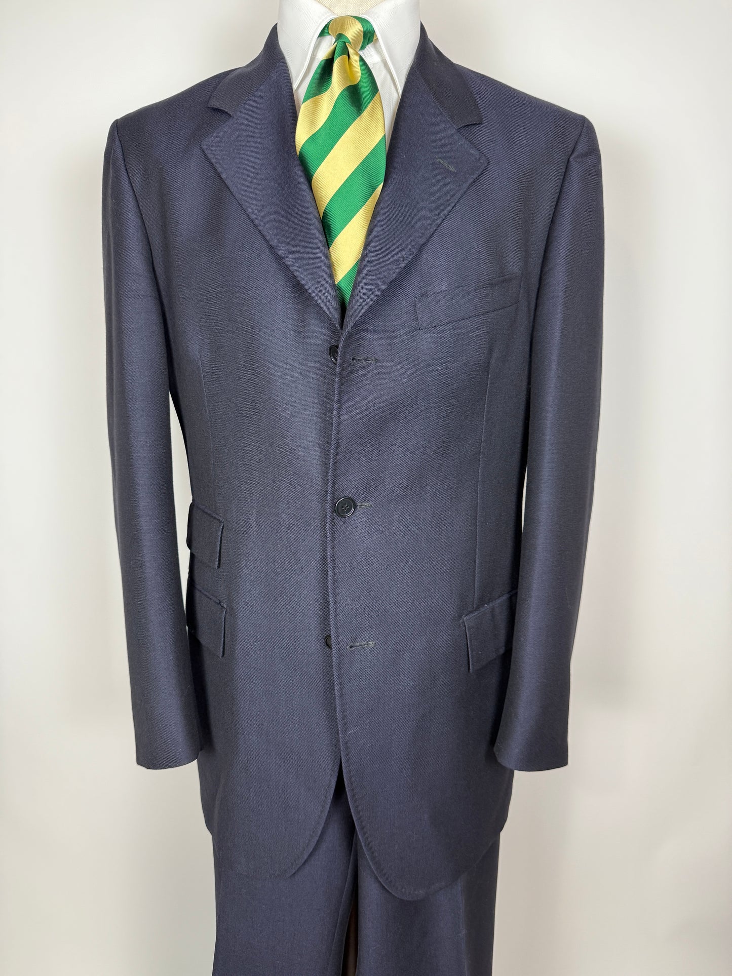 Completo blu tessuto Ermenegildo Zegna lana e mohair - tg. 56