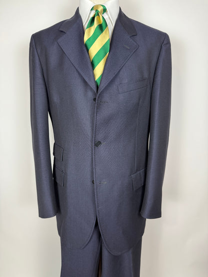 Completo blu tessuto Ermenegildo Zegna lana e mohair - tg. 56