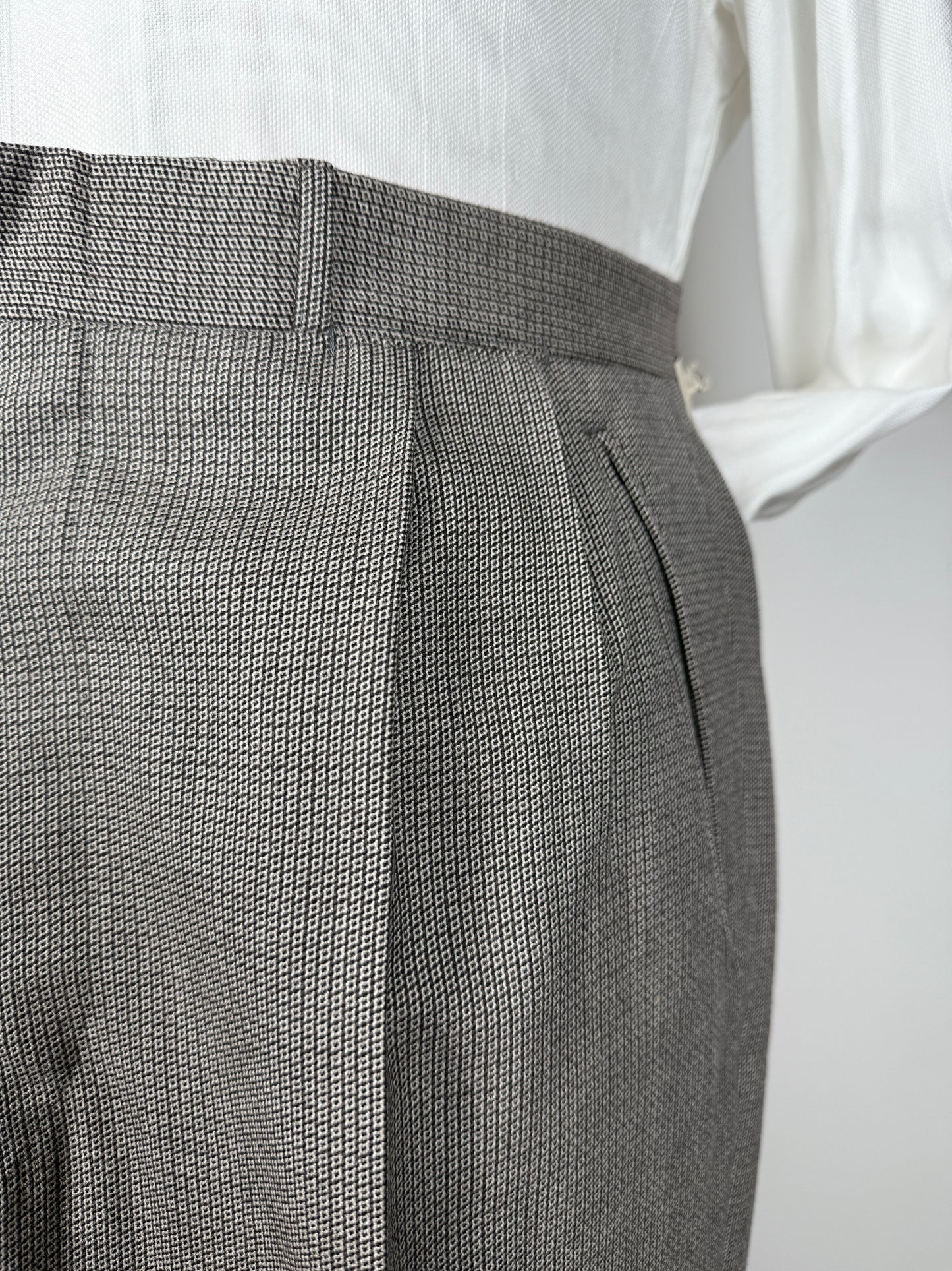 Pantaloni sartoriali anni ‘60/‘70 occhio di pernice - tg. 52