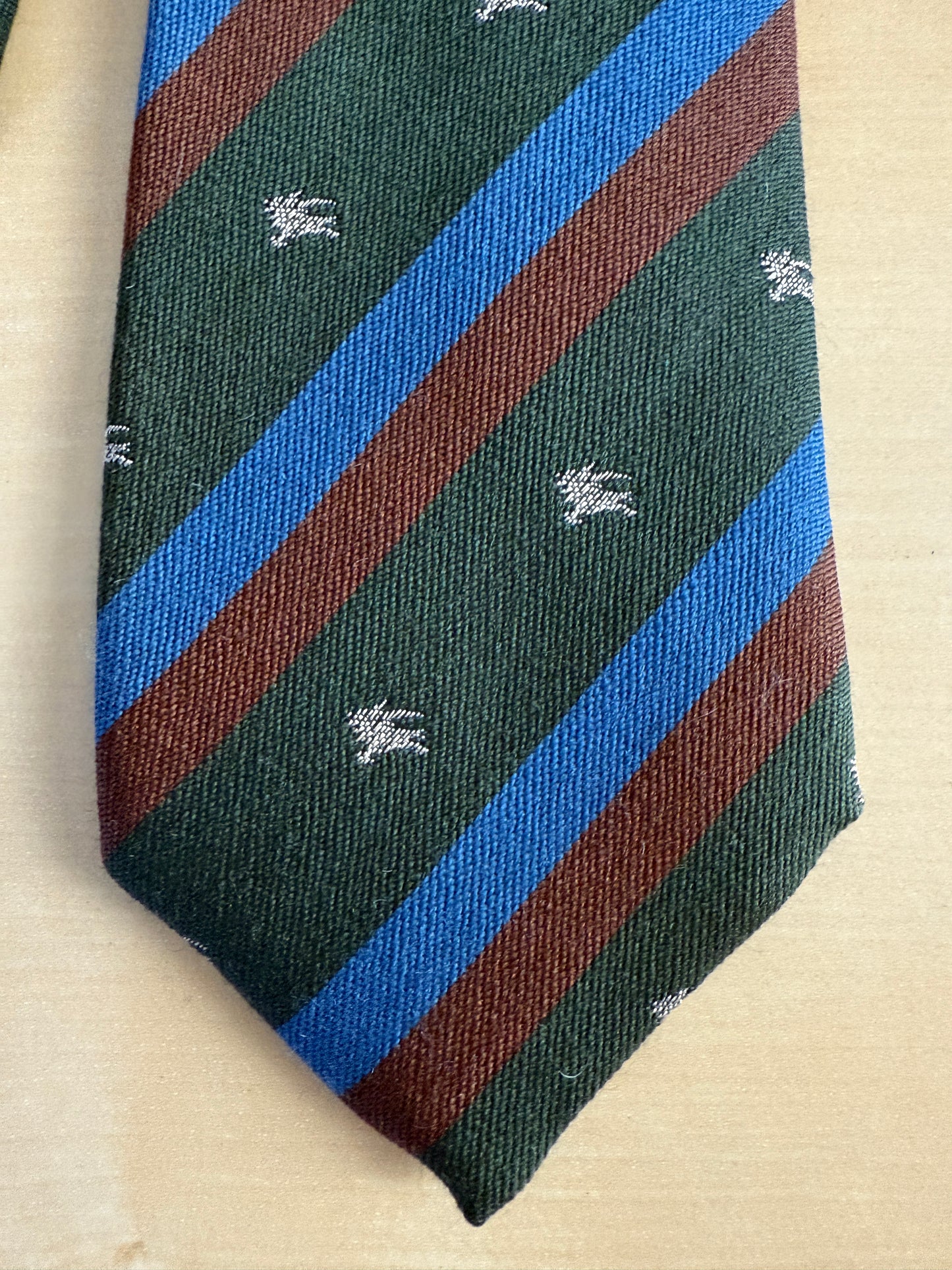 Cravatta Burberrys regimental lana e seta