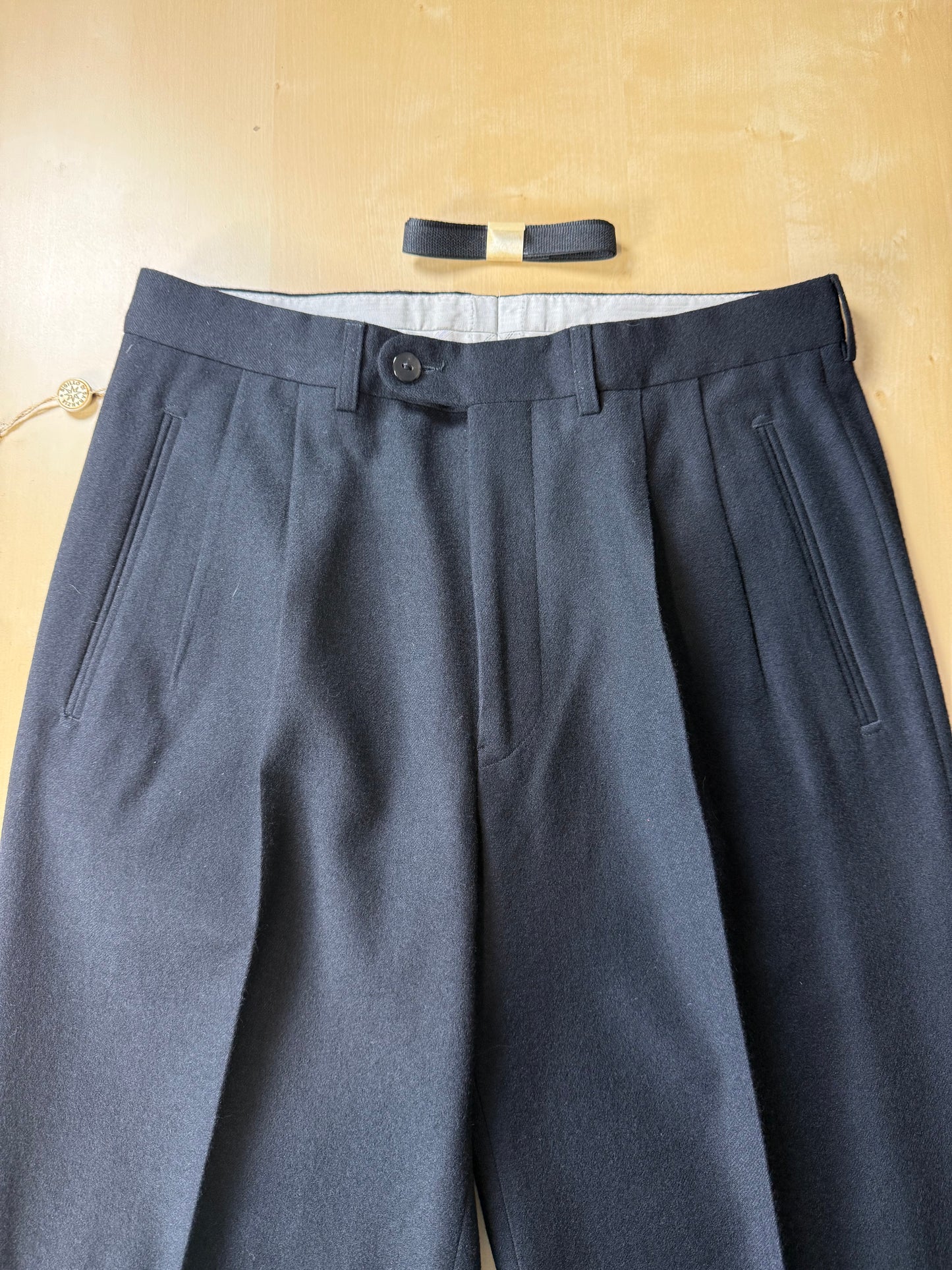 Pantaloni anni ‘80 flanella blu notte (NOS) - tg. 46