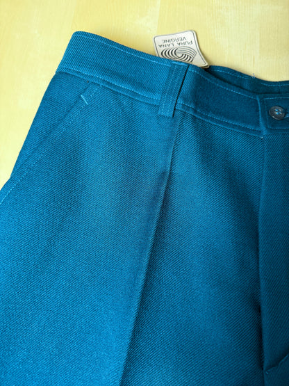 Pantaloni anni ‘70 flanella color ottanio (NOS) - tg. 46