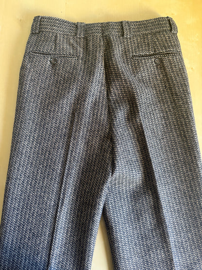 Pantaloni anni ‘70 in tweed spigato pesante (NOS) - tg. 44