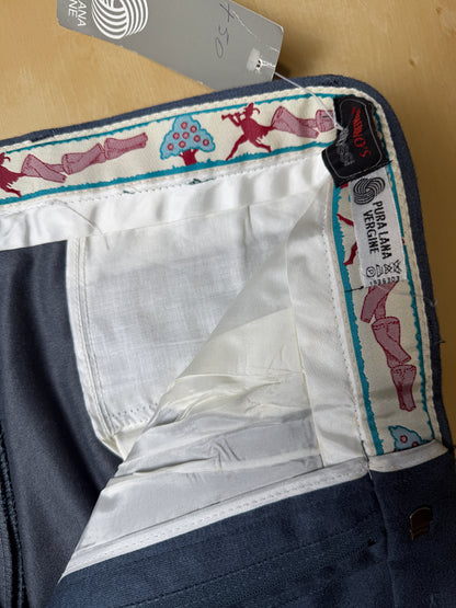 Pantaloni anni ‘80 blu petrolio (NOS) - tg. 46