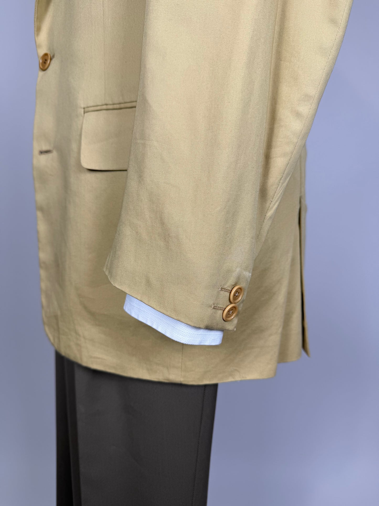 Giacca anni '80 estiva in cotone beige - tg. 48