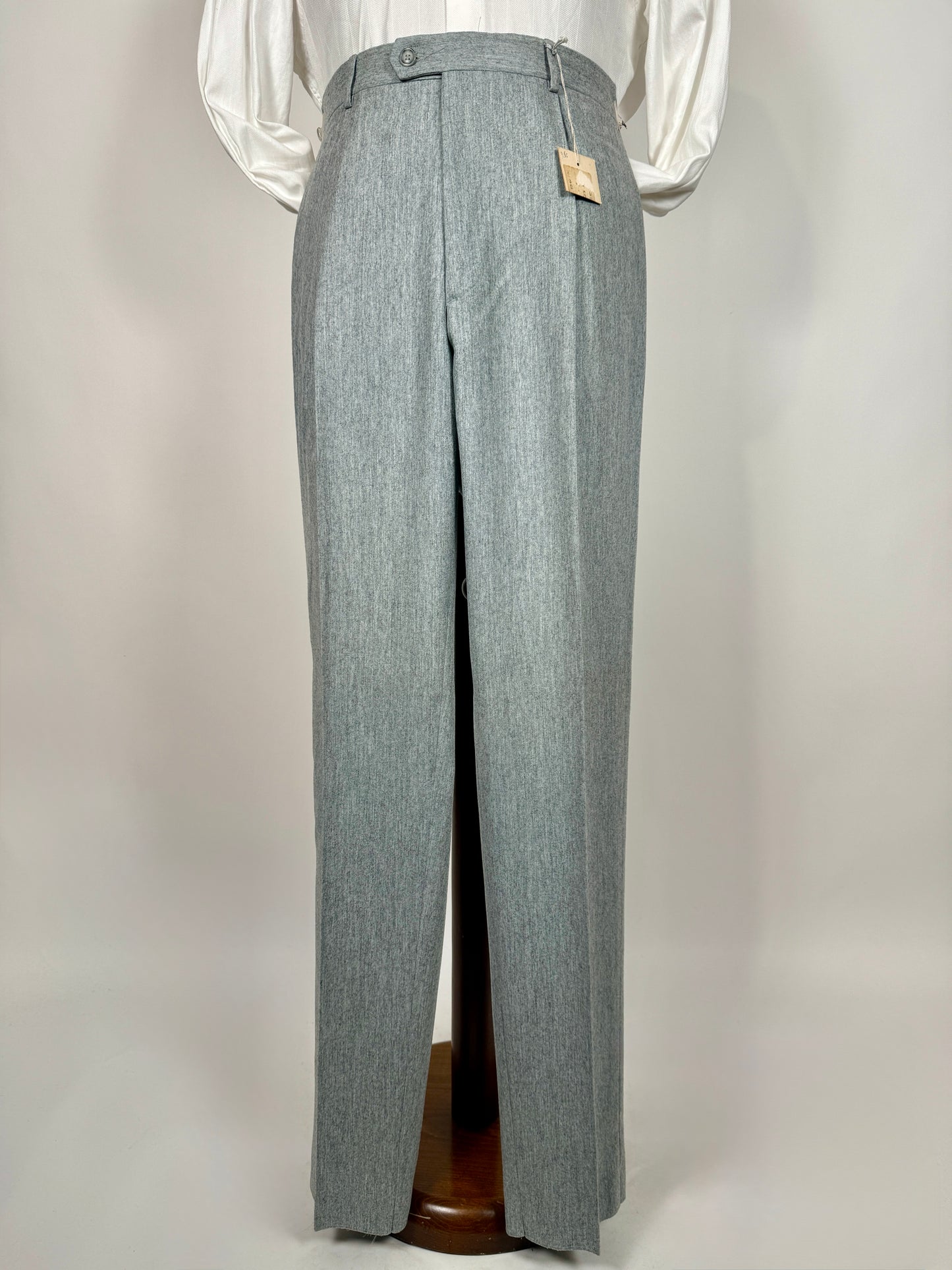 Pantaloni anni ‘80 flanella grigio chiaro (NOS) - tg. 48