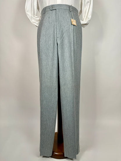 Pantaloni anni ‘80 flanella grigio chiaro (NOS) - tg. 48