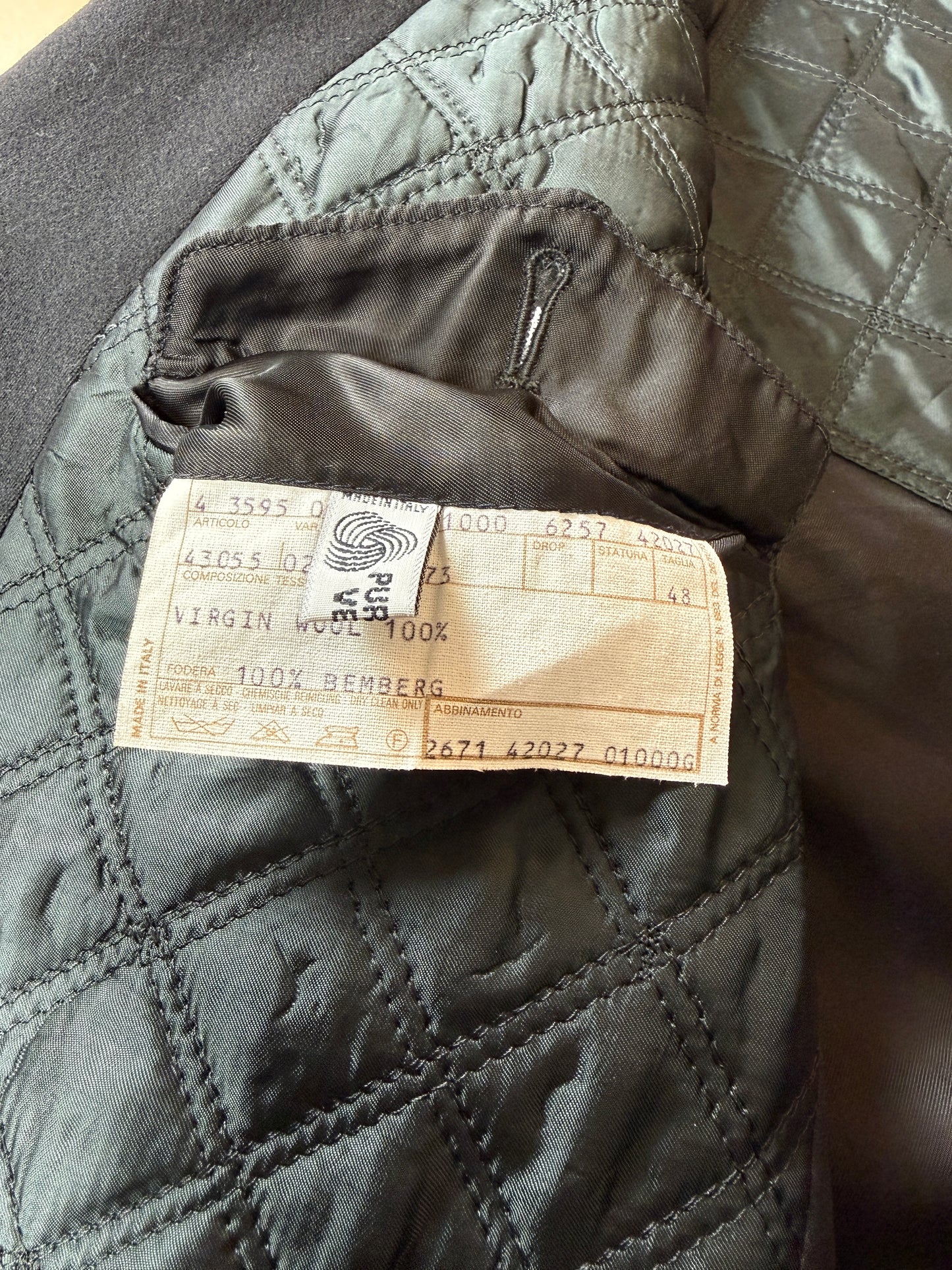 Giacca Pal Zileri doppiopetto anni ‘80 flanella blu - tg. 48