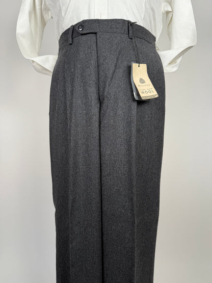Pantaloni anni ‘90 flanella antracite (NOS) - tg. 46/48