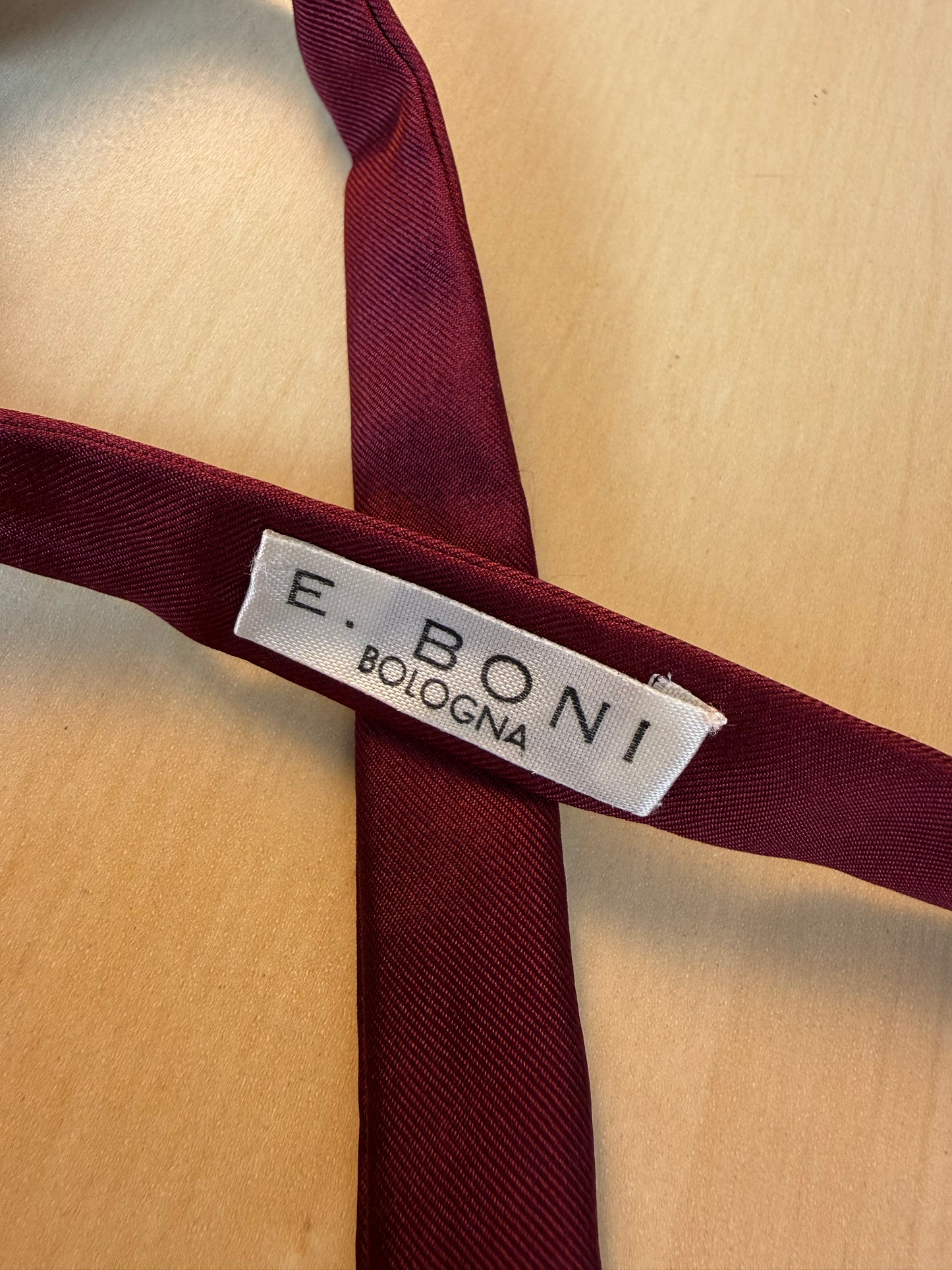 Papillon vintage rosso tinta unita
