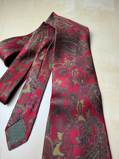 Cravatta vintage paisley rosso