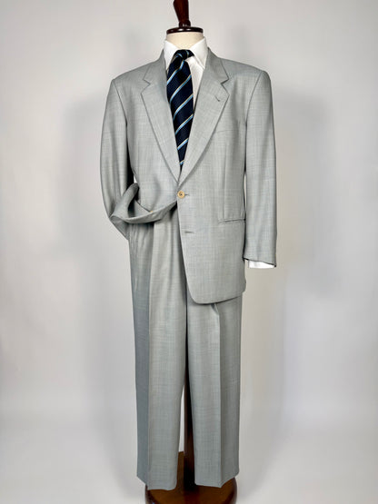 Completo estivo Corneliani anni '80 fresco lana azzurro polvere - tg. 50 drop 7