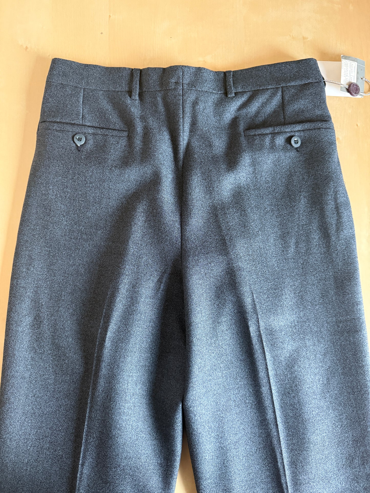 Pantaloni anni ‘80 crepella di lana verde scuro (NOS) - tg. 46