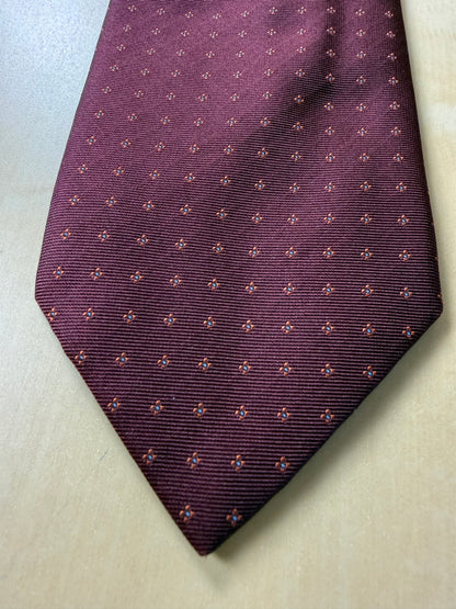 Cravatta bordeaux micro fantasia