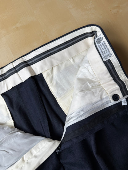 Pantaloni in flanella blu trama righe (NOS) - tg. 46/48