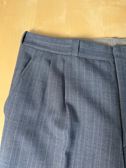 Completo sartoriale anni ‘60/'70 in grisaglia color carta da zucchero gessato - tg. 50/52