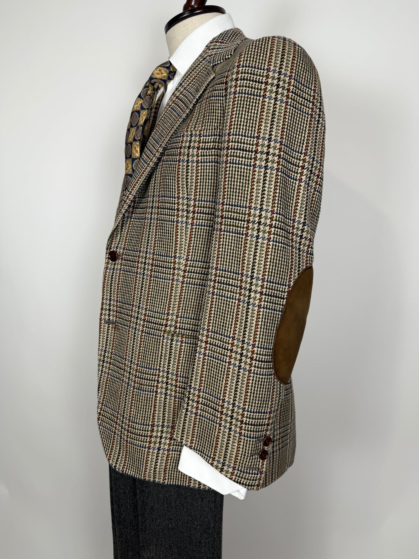 Giacca sartoriale in puro cashmere scozzese principe di Galles - tg. 46