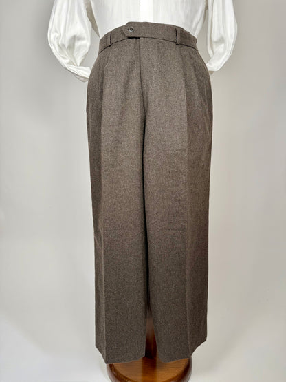 Pantaloni in flanella marrone anni ‘80 - tg. 52