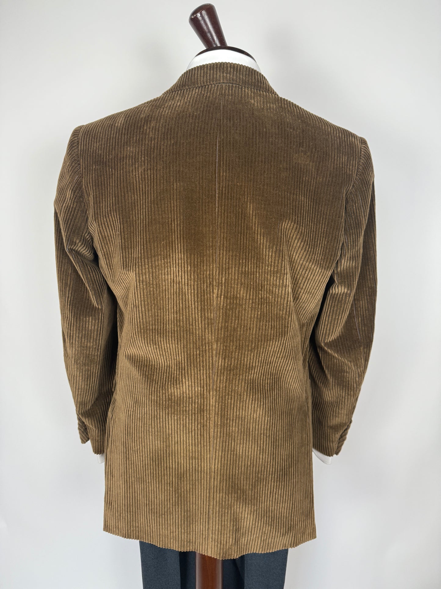 Giacca anni ‘80 in velluto a coste verde-marrone - tg. 48