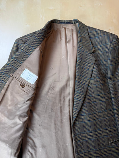 Giacca Valentino anni '80 principe di Galles verde - tg. 52