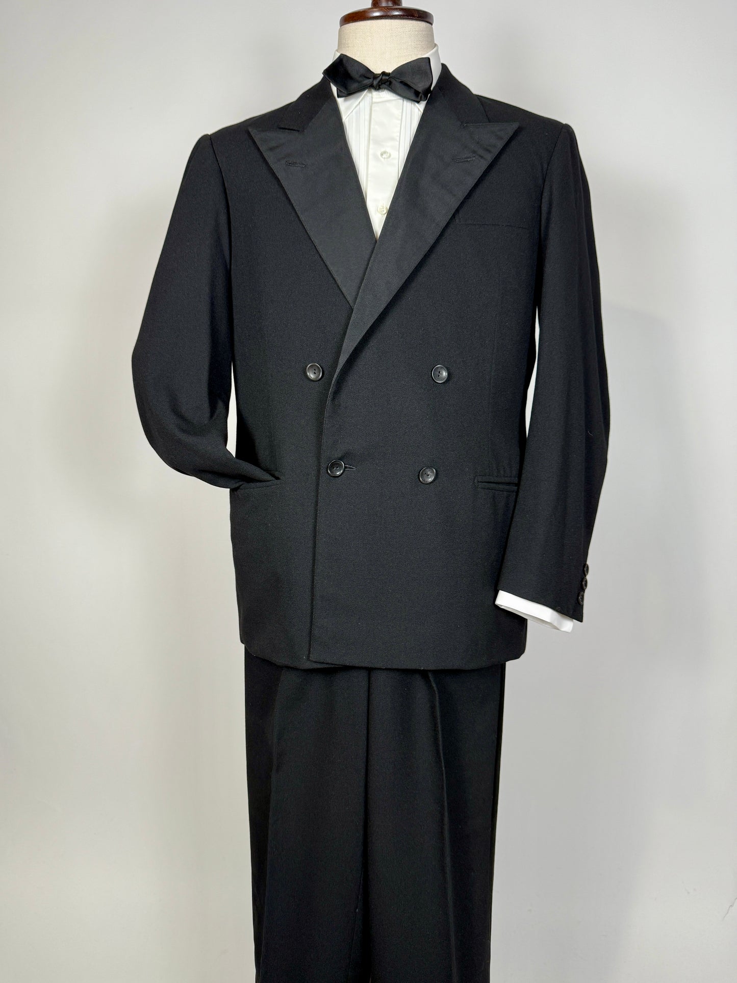 Smoking doppiopetto sartoriale anni ‘50 - tg. 46/48 (pantaloni 44)