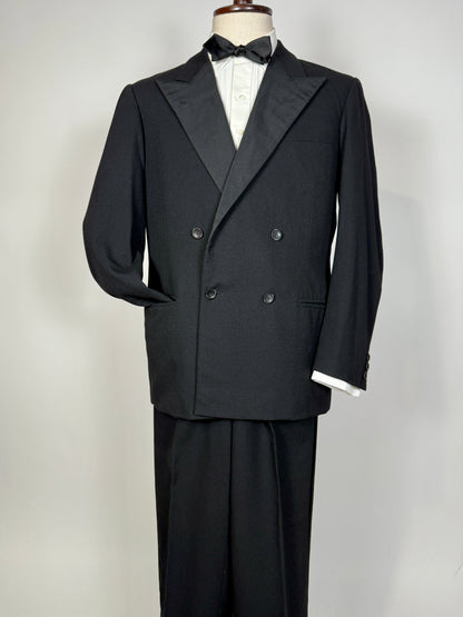 Smoking doppiopetto sartoriale anni ‘50 - tg. 46/48 (pantaloni 44)