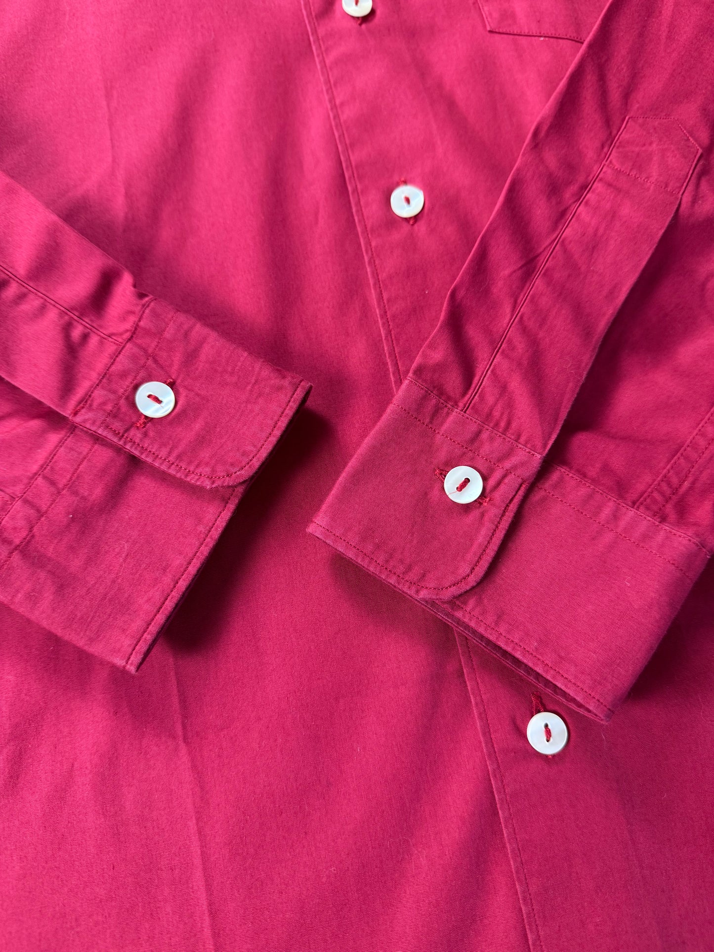 Camicia popeline rosso vivo - M collo 40