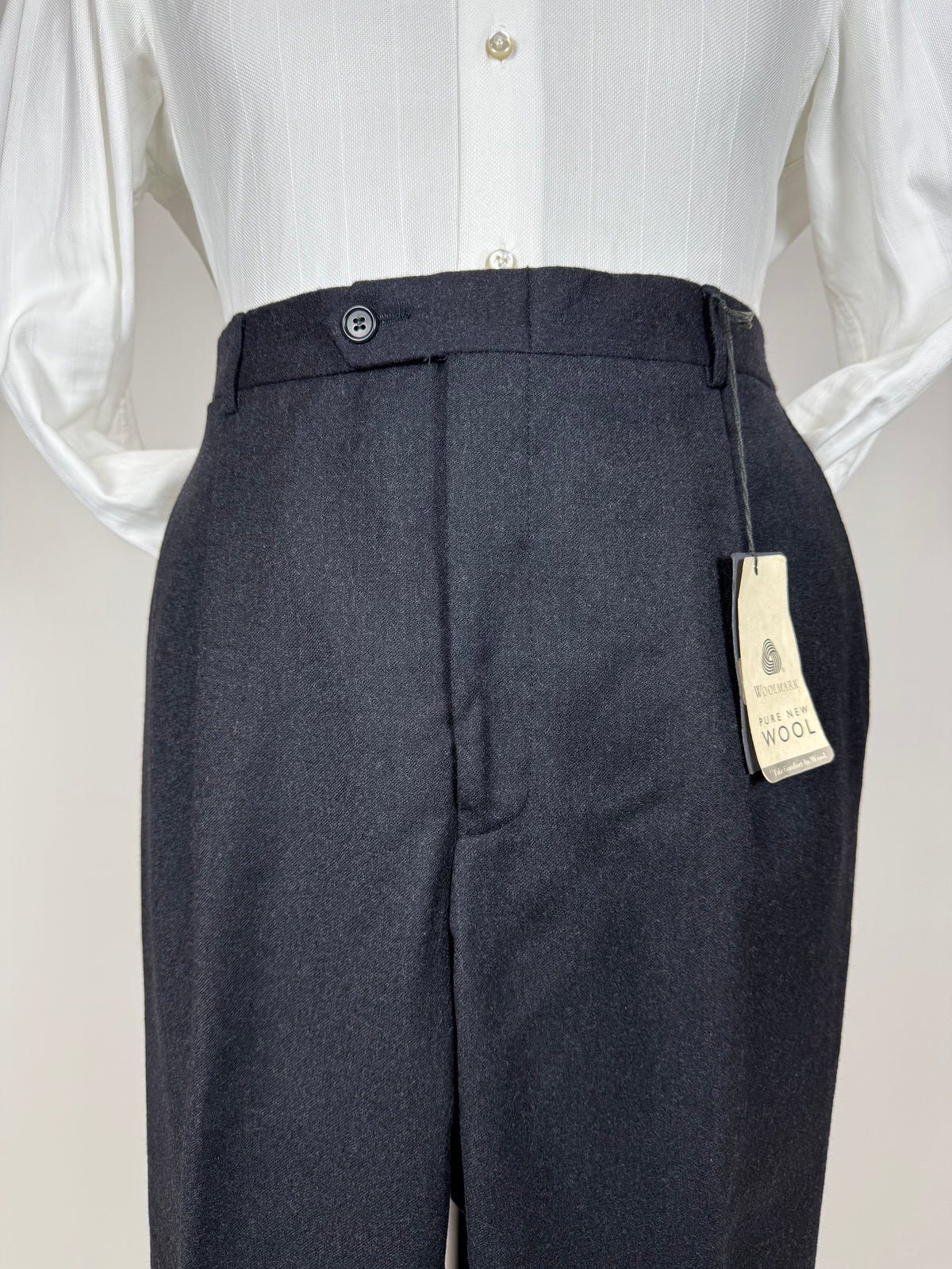 Pantaloni in flanella antracite anni '90 (NOS) - tg. 54