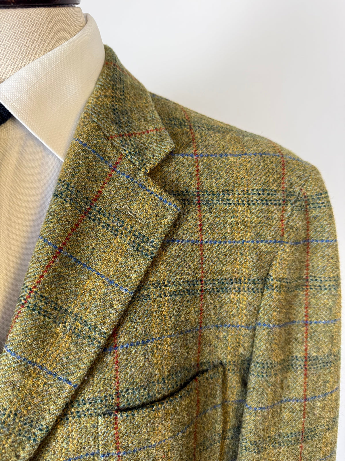 Giacca De Paz tweed verde finestrato - tg. 58