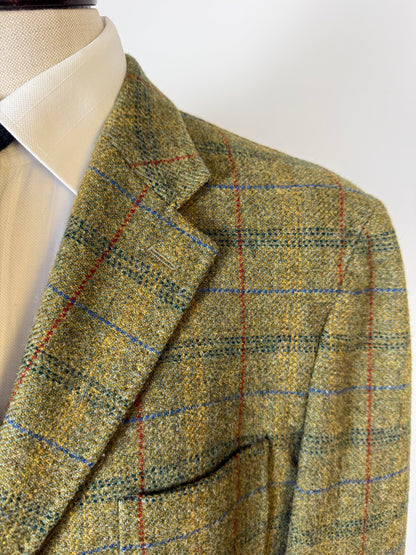 Giacca De Paz tweed verde finestrato - tg. 58