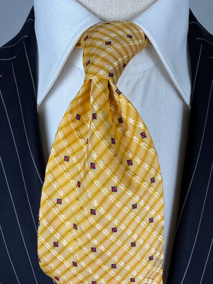 Cravatta Valentino giallo seersucker