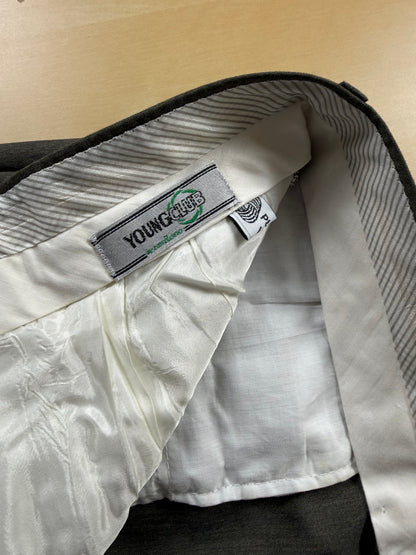 Pantaloni fresco lana verde scuro/cachi anni '80 (NOS) - tg. 46/48