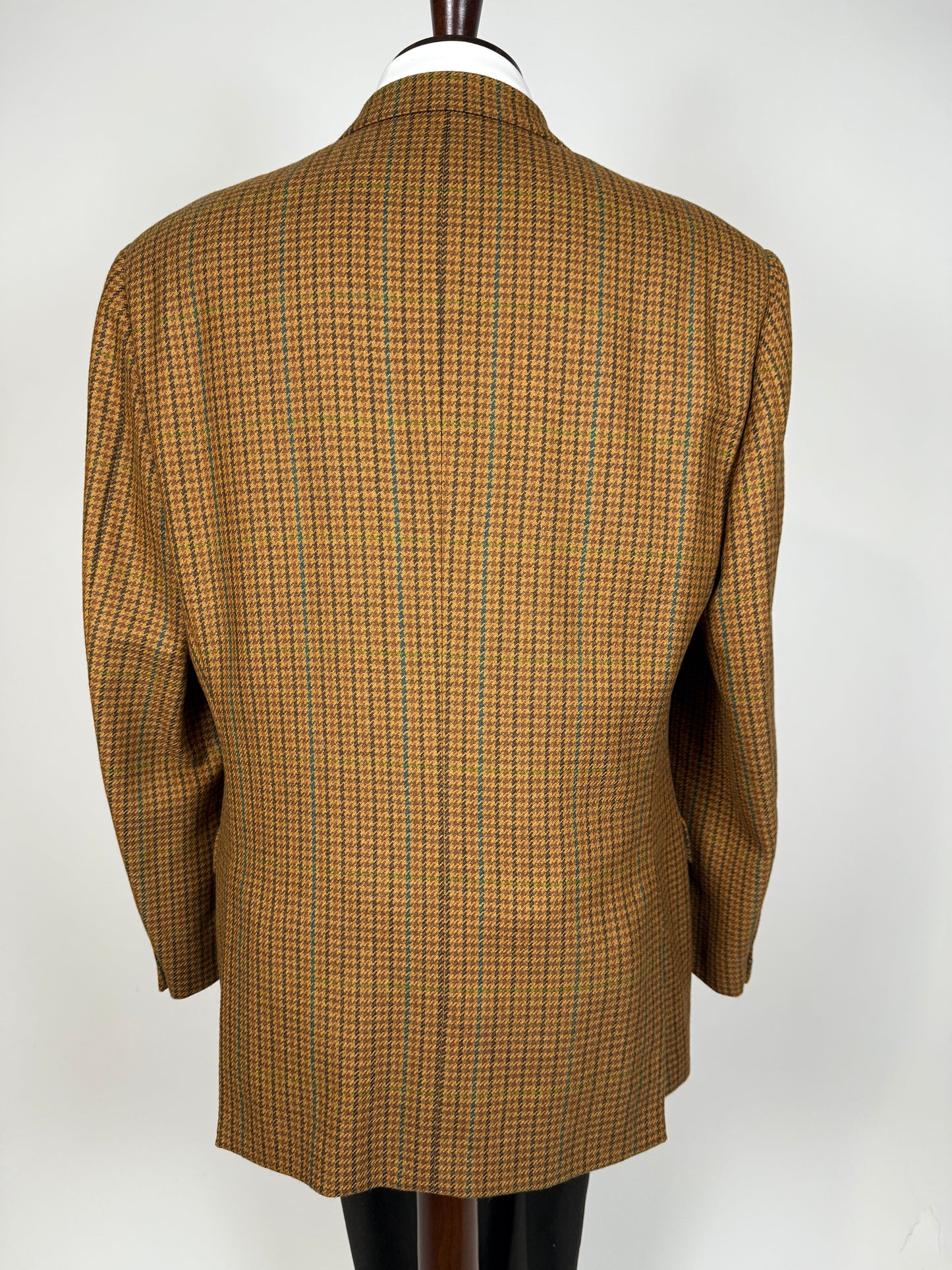 Giacca anni ‘80 pied-de-poule senape - tg. 54