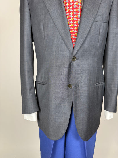 Giacca sartoriale fresco lana antracite finestrata - tg. 48