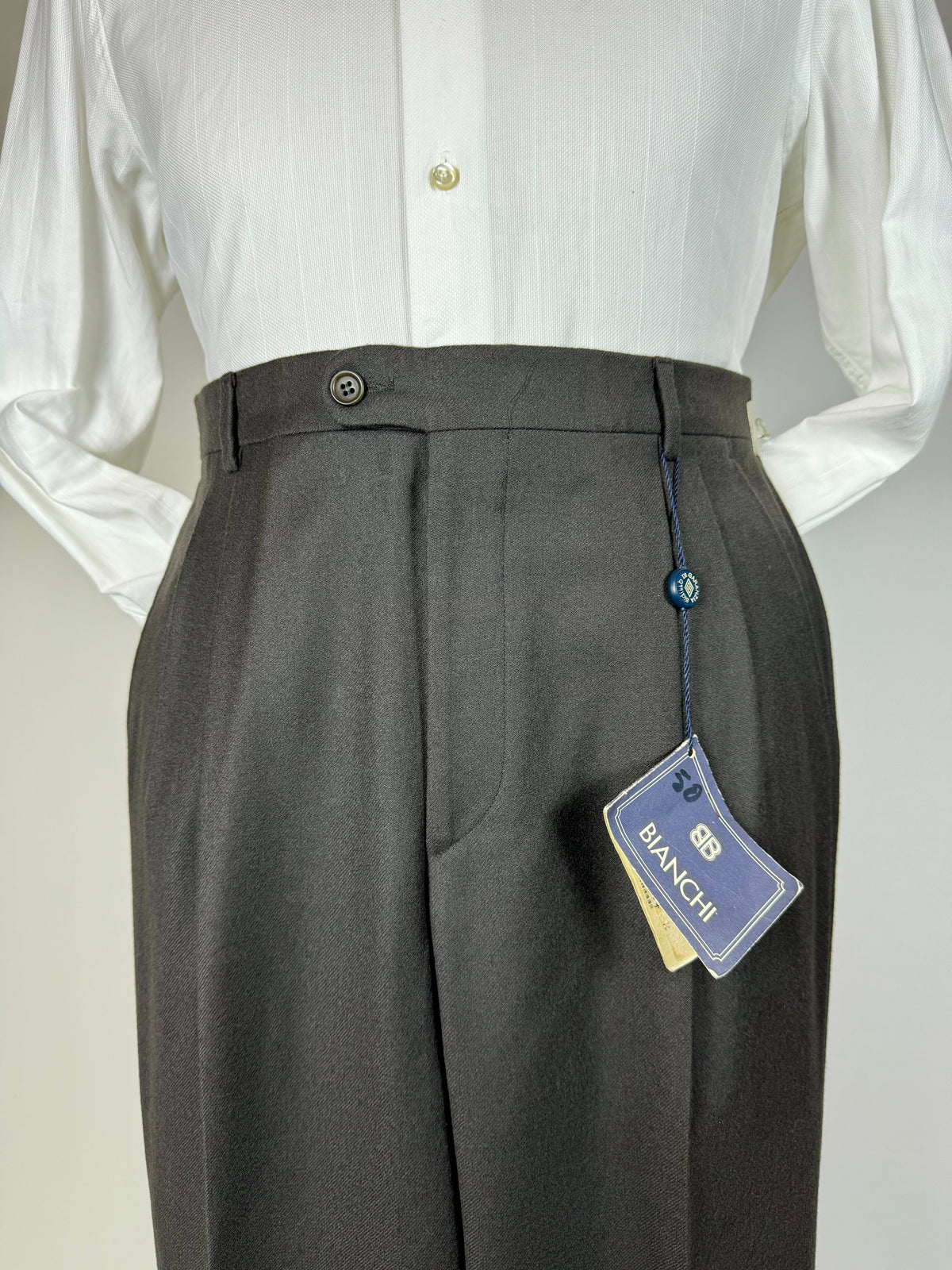 Pantaloni flanella verde scuro anni '80 (NOS) - tg. 48/50