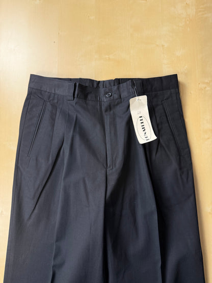 Pantaloni anni '80 in cotone nero (NOS) - tg. 48