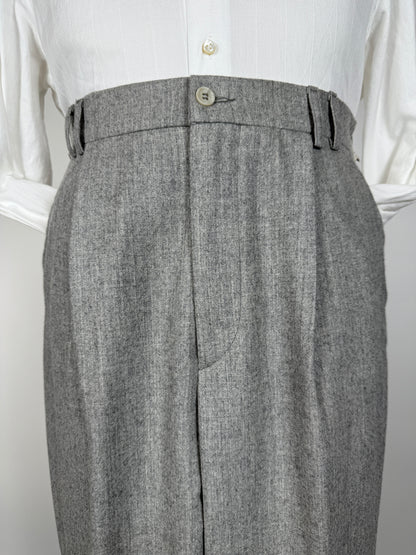 Pantaloni flanella grigio chiaro anni ‘80 (NOS) - tg. 48