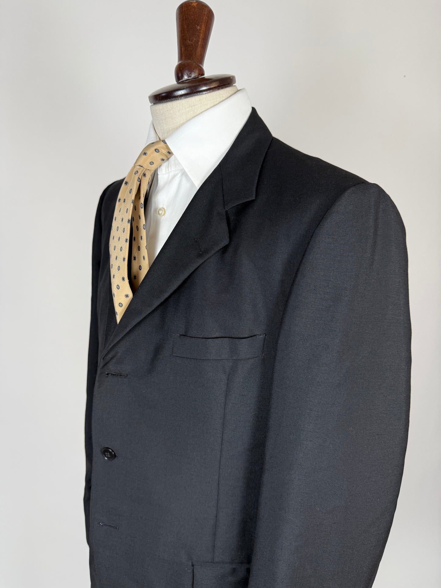 Giacca anni '60 lana-mohair blu - tg. 52 lunga