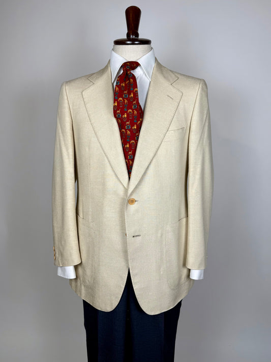 Giacca Lanvin anni '70/'80 in pura seta avorio - tg. 48
